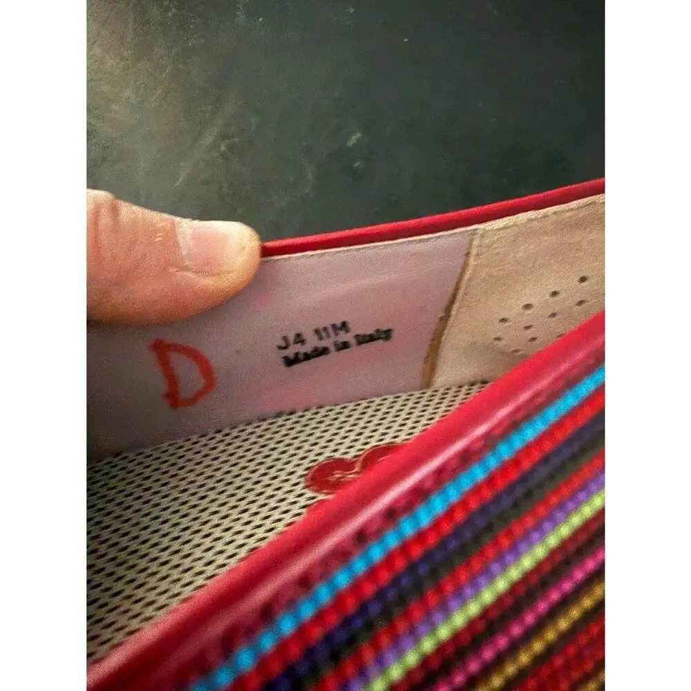 SAS Becky Red Stripe Wedge Jute Wrapped Espadrille 11 made in ITALY